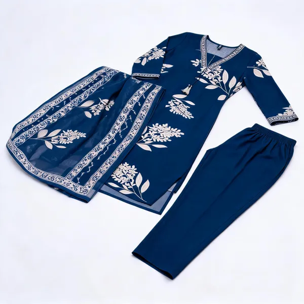 Blue_Cotton_Printed_3-Piece_Kurta_Set_For_Women