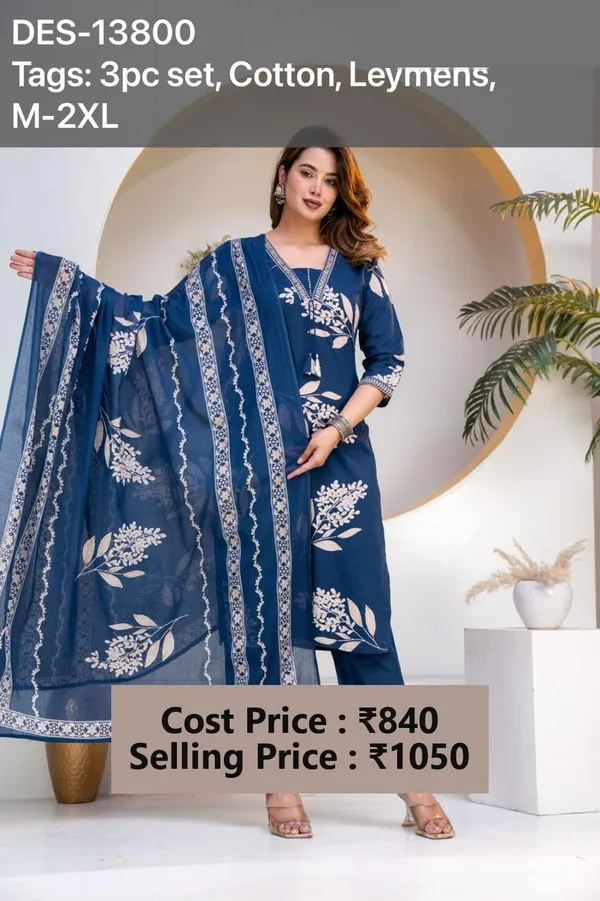 Blue_Cotton_Printed_3_Piece_Suit_Set_for_Women