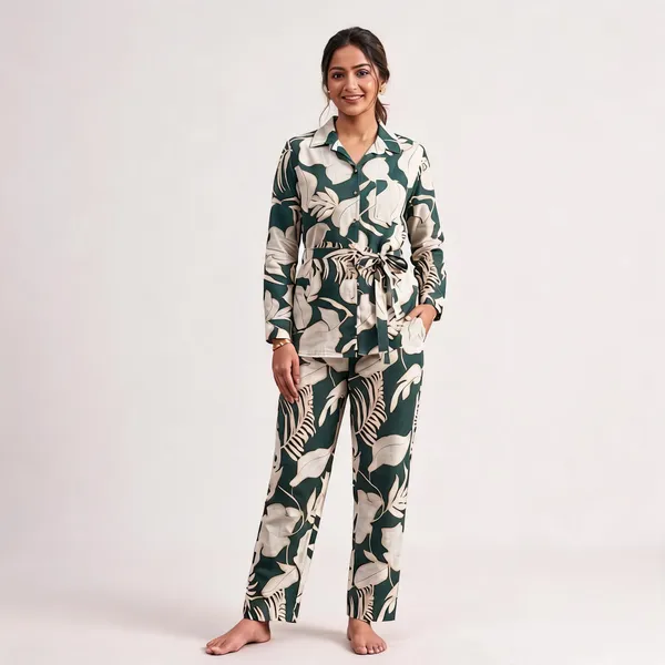 Green_Rayon_Cotton_Floral_Print_Coord_Set_For_Women