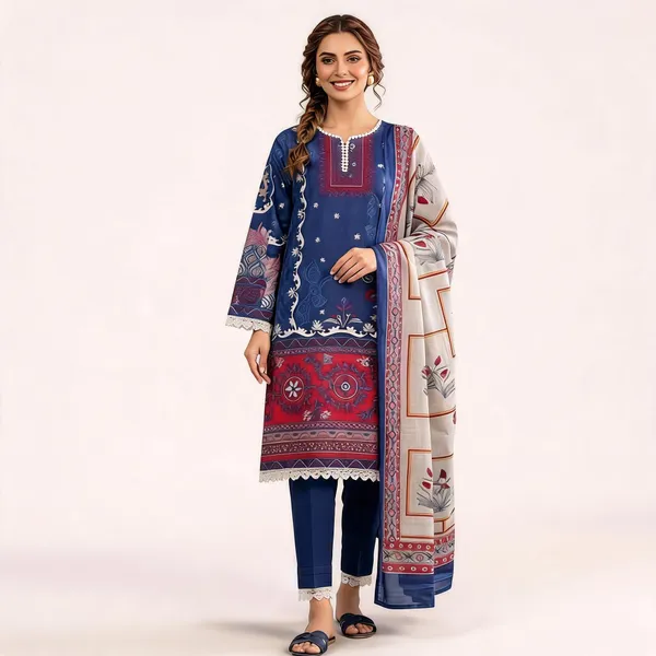 Blue_Pure_Cotton_Straight_Print_Kurta_Set_For_Women