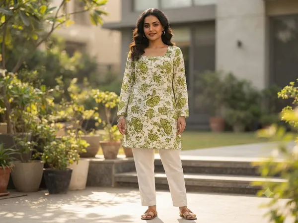 Green_Pure_Cotton_Floral_Print_Straight_Kurta_For_Women
