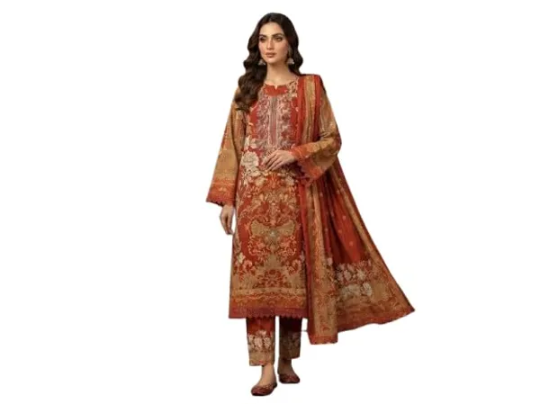 Rust_Orange_Cotton_Embroidered_Pakistani_Suit_For_Women