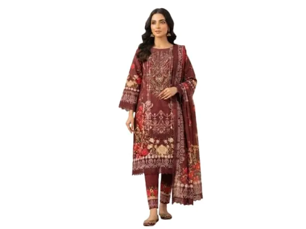 Maroon_Cotton_Embroidered_Pakistani_Suit_For_Women