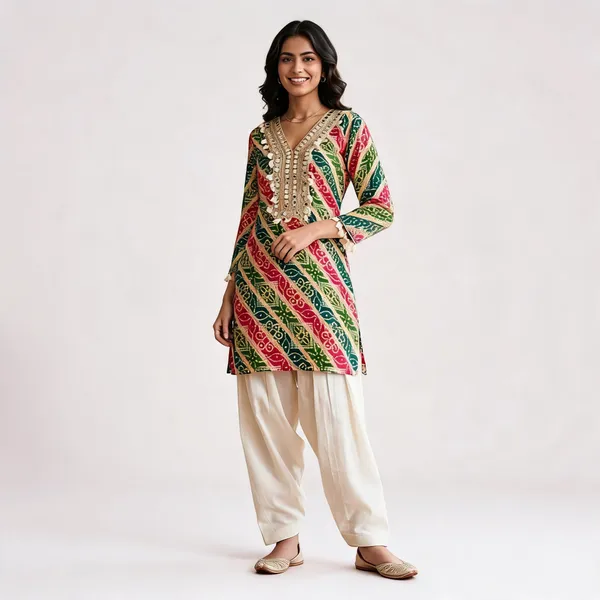 Multicolor_Rayon_Cotton_Printed_Kurta_Set_For_Women