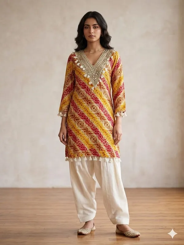 Multicolor_Rayon_Cotton_Printed_Kurta_Set_For_Women