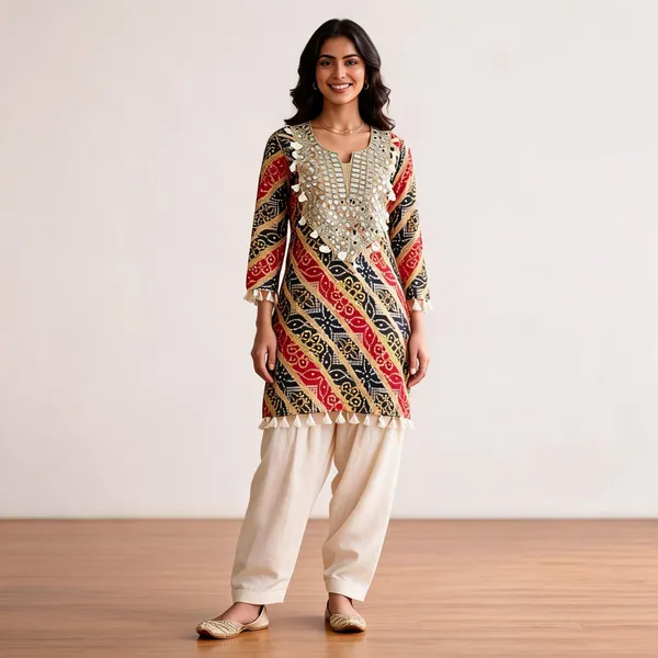 Multicolor_Rayon_Cotton_Printed_Kurta_Set_For_Women