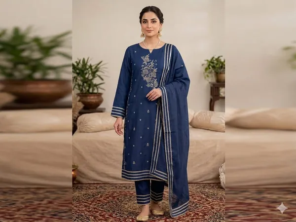 Party_wear_Embroidered_Glace_Cotton_Dress_Material