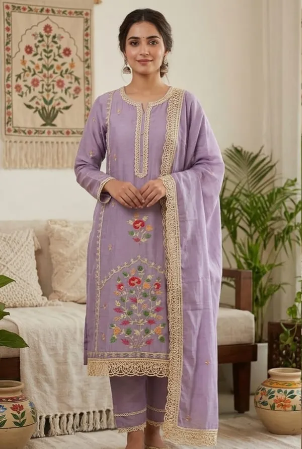 Party_wear_Embroidered_Glace_Cotton_Dress_Material_