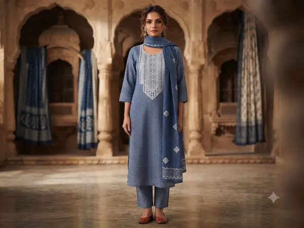 Premium_Denim_Print_Khadi_Cotton_Embroidered_Suits