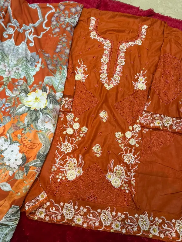 Pure_Cotton_Chikankari_Unstitched_Pakistani_embroidered_Suit