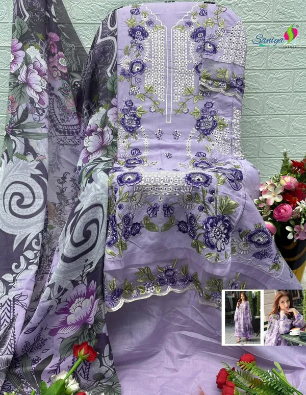 Pure_Cotton_Chikankari_Unstitched_Pakistani_embroidered_Suit_