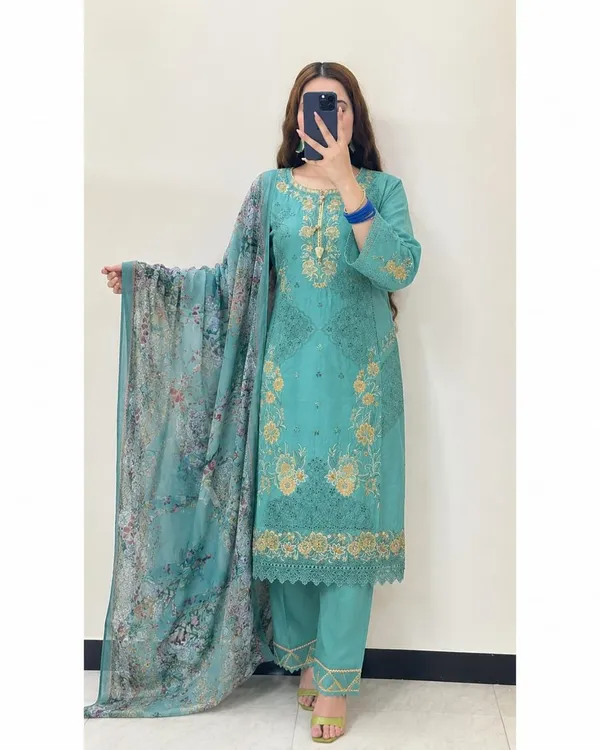 Pure_Cotton_Chikankari_Unstitched_Pakistani_embroidered_Suit_