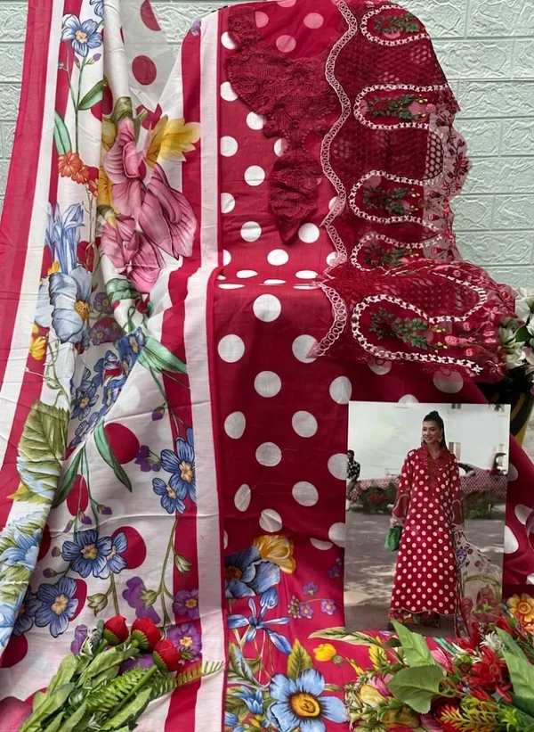 Unstitched_Red_Polka_Dot_Cotton_Suit_with_Embroidery_Patch