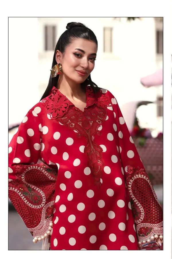Unstitched_Red_Polka_Dot_Cotton_Suit_with_Embroidery_Patch
