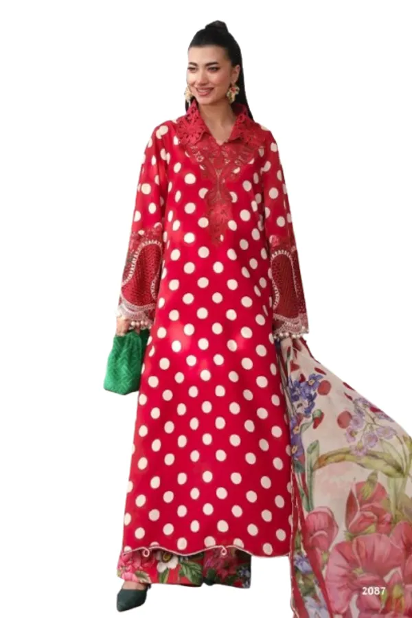Unstitched_Red_Polka_Dot_Cotton_Suit_with_Embroidery_Patch