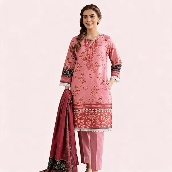 Pink_Pure_Cotton_Straight_Print_Kurta_Set_For_Women