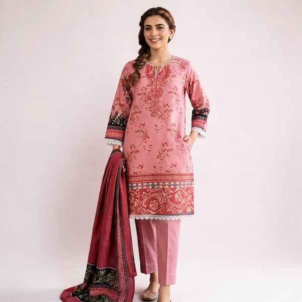 Pink_Pure_Cotton_Straight_Print_Kurta_Set_For_Women