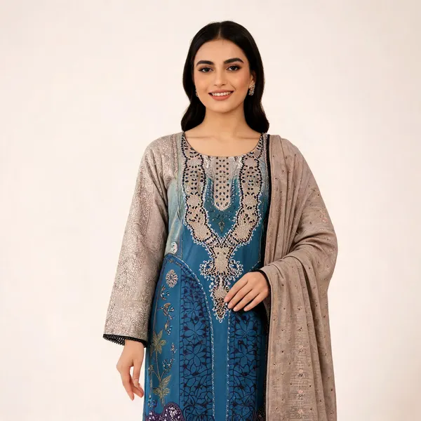 Blue_And_Beige_Pure_Cotton_Printed_Pakistani_Suit_For_Women