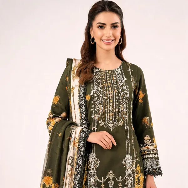 Black_And_Beige_Cotton_Embroidered_Pakistani_Suit_For_Women