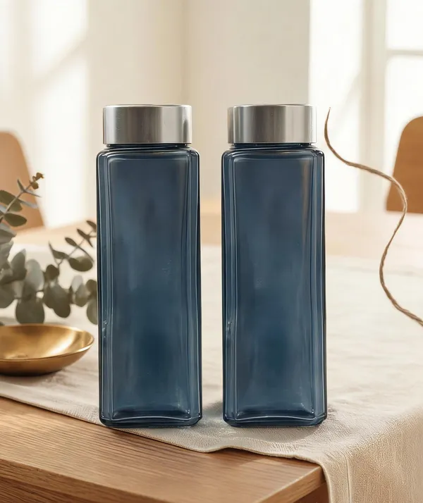 Glass_Square_Navy_Blue_Glass_Bottle_Pack_Of_2_500_Ml