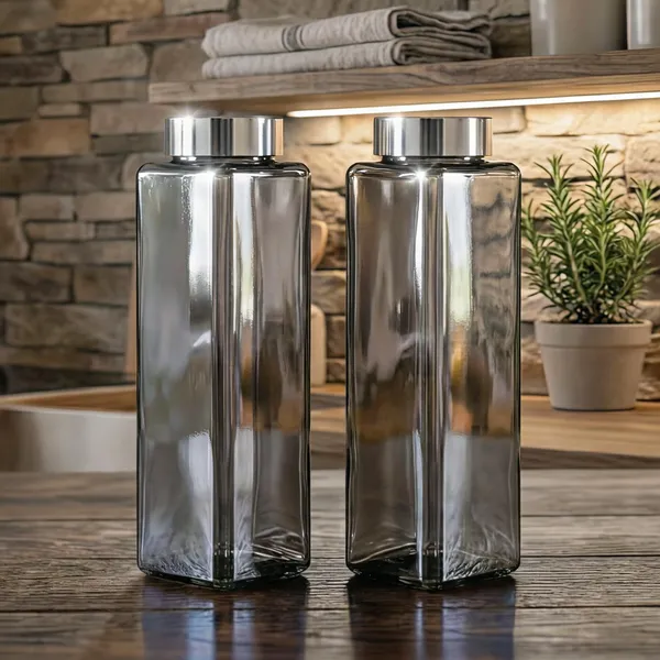 Glass_Square_Grey_Glass_Bottle_Pack_Of_2