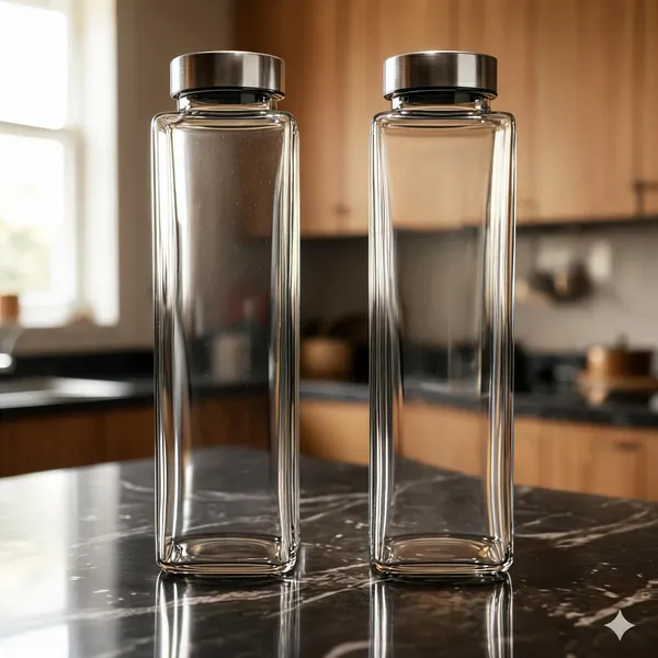 Glass_Square_Clear_Water_Bottle_Airtight_Steel_Lid_Set_Of_2_750_Ml