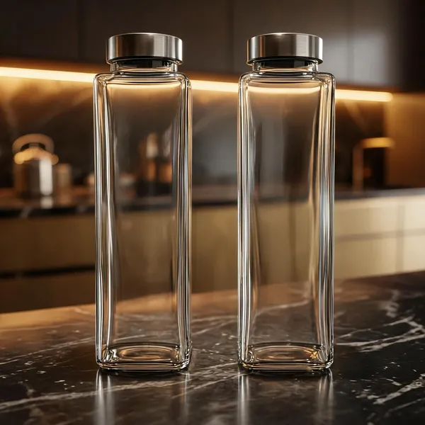 Glass_Square_Clear_Water_Bottle_Airtight_Steel_Lid_Set_Of_2_750_Ml