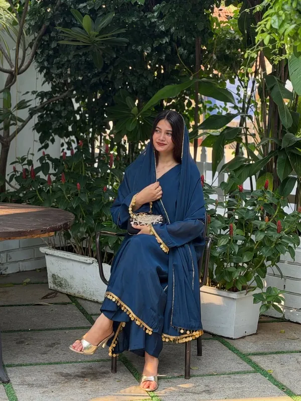 Navy_Blue_Georgette_Embellished_Abaya_Set_For_Women