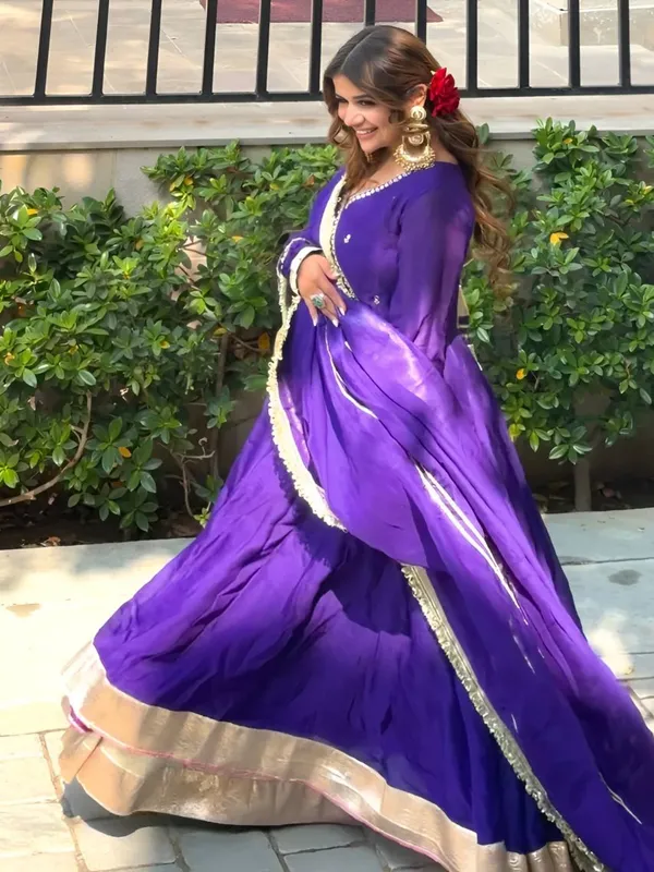Purple_Georgette_Anarkali_Kurta_Set_For_Women