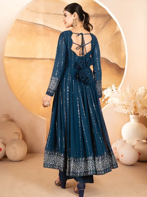 Navy_Blue_Georgette_Embellished_Flared_Anarkali_Suit_Set_For_Women