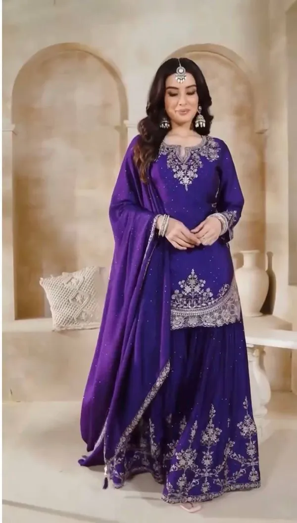 Purple_Georgette_Embroidered_Anarkali_Kurta_With_Bottom_Dupatta_For_Women