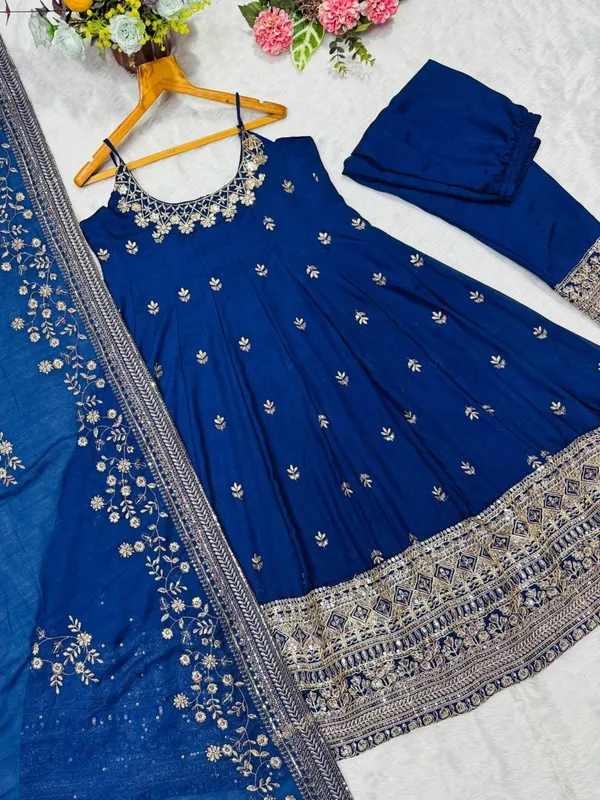 Navy_Blue_Georgette_Printed_Anarkali_Kurta_Set_For_Women