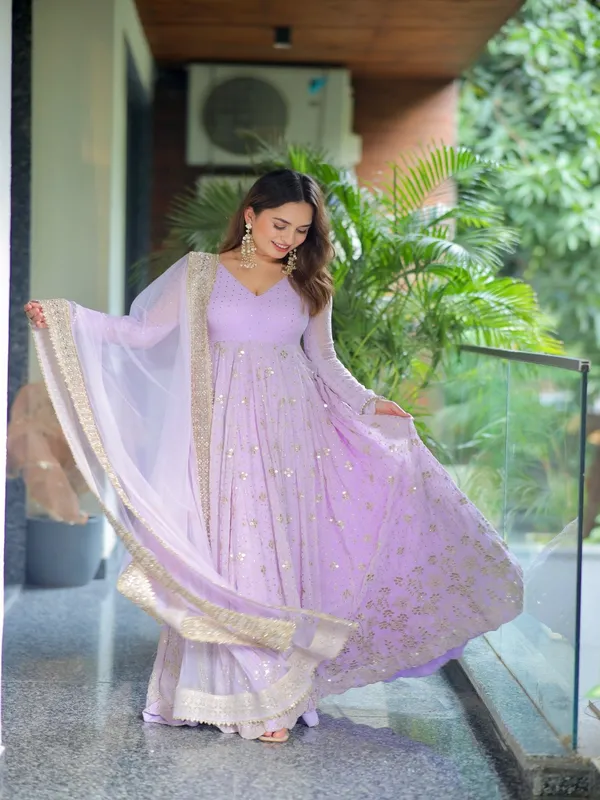 Lavender_Georgette_Embellished_Anarkali_Suit_Set_For_Women