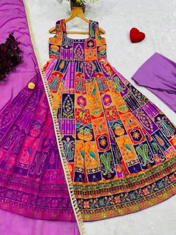 Multicolor_Printed_Ethnic_Dress_Set_for_Women