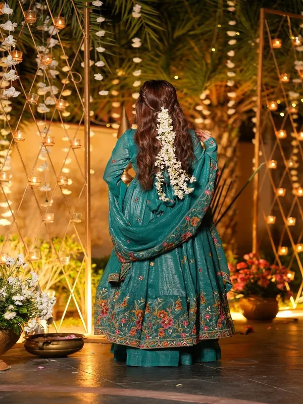Teal_Georgette_Embroidered_Anarkali_Kurta_Set_For_Women
