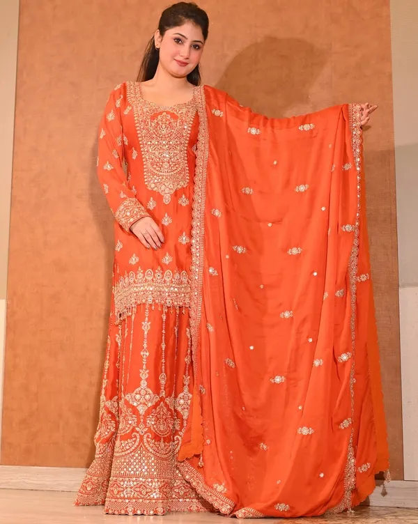 Orange_Georgette_Embroidered_Anarkali_Suit_With_Dupatta_For_Women