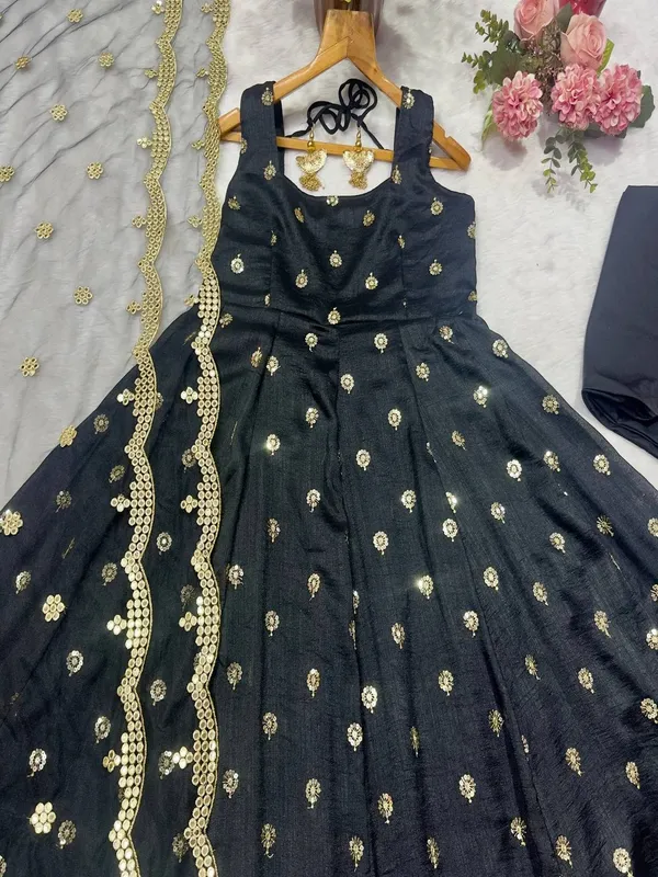 Black_Georgette_Embellished_Anarkali_Gown_For_Women