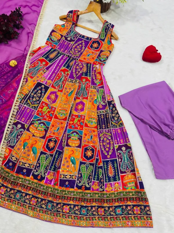 Multicolor_Printed_Ethnic_Dress_Set_for_Women
