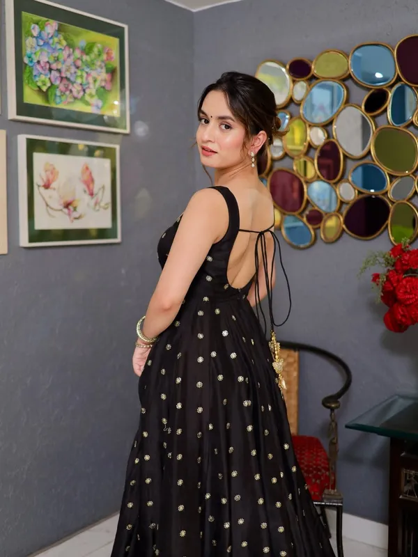 Black_Georgette_Embellished_Anarkali_Gown_For_Women