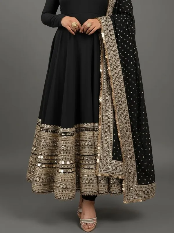 Black_Georgette_Embroidered_Flared_Anarkali_Suit_With_Dupatta_For_Women