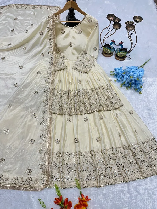 Cream_Georgette_Embroidered_Anarkali_Suit_With_Dupatta_For_Women