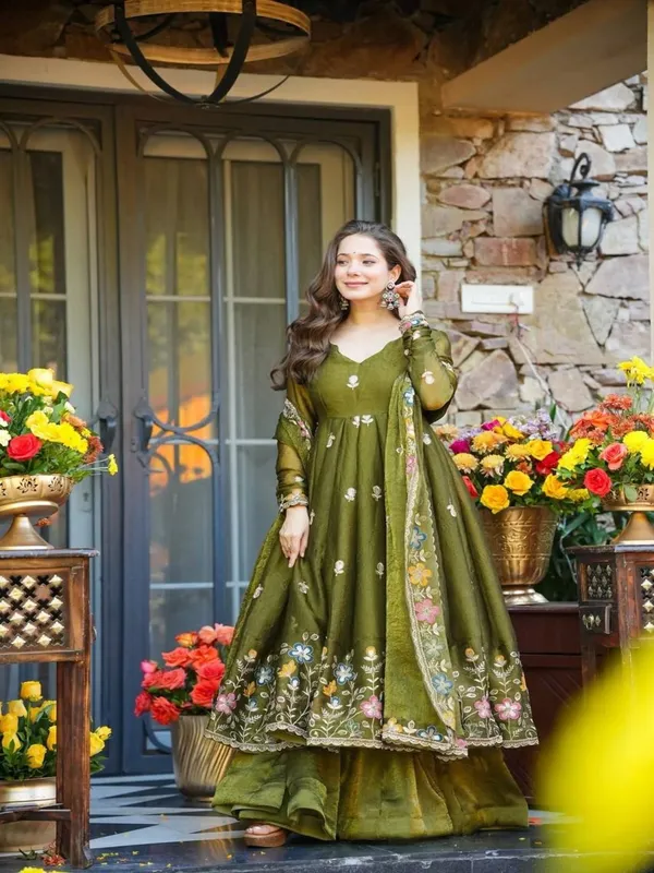Olive_Green_Georgette_Embroidered_Anarkali_Suit_For_Women