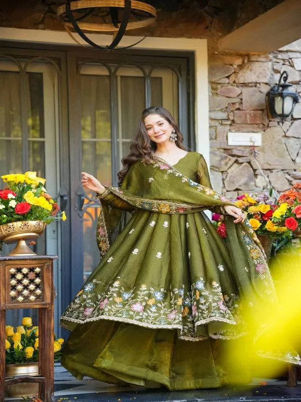 Olive_Green_Georgette_Embroidered_Anarkali_Suit_For_Women