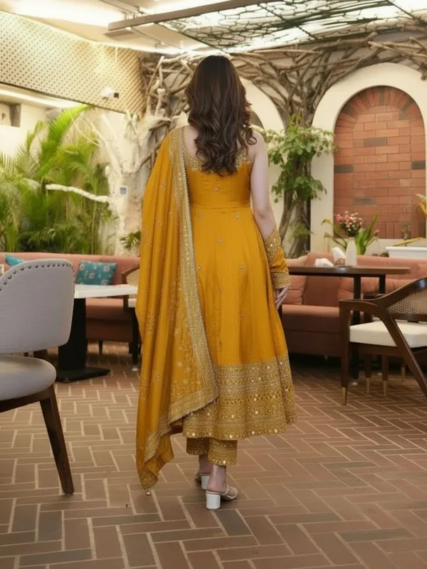 Mustard_Georgette_Embellished_Anarkali_Kurta_With_Bottoms_Dupatta_For_Women