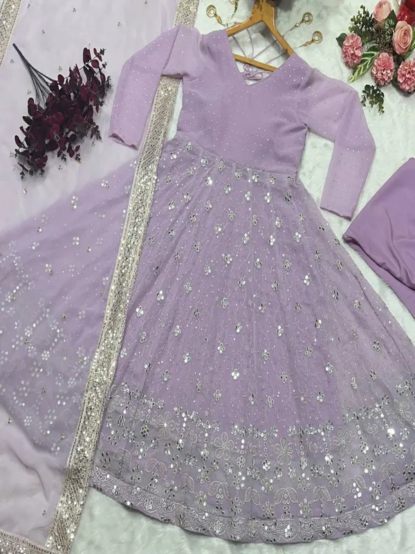 Lavender_Georgette_Embellished_Anarkali_Suit_Set_For_Women