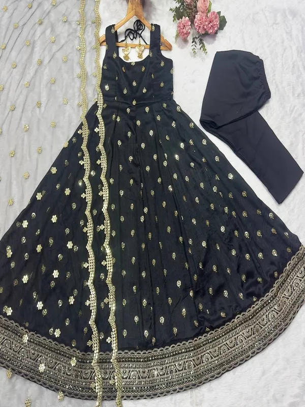 Black_Georgette_Embellished_Anarkali_Gown_For_Women