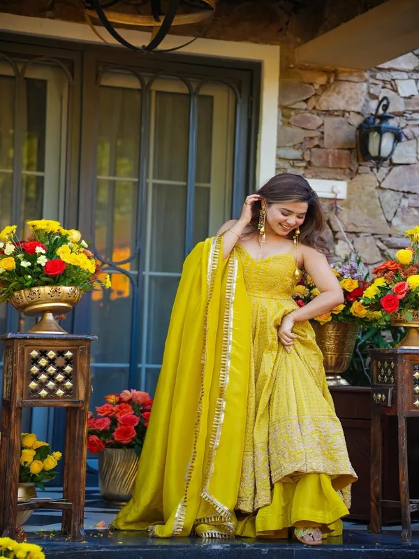 Yellow_Georgette_Anarkali_Kurta_With_Bottom_And_Dupatta_For_Women