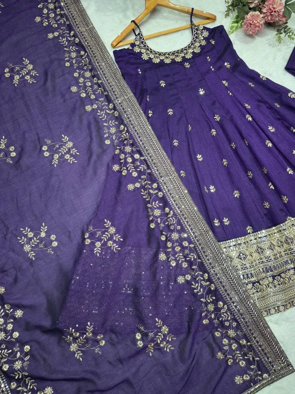 Purple_Georgette_Embroidered_Anarkali_Kurta_With_Dupatta_Bottoms_For_Women