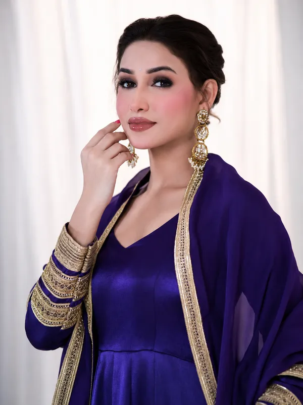 Purple_Georgette_Embellished_Anarkali_Suit_With_Jacket_For_Women