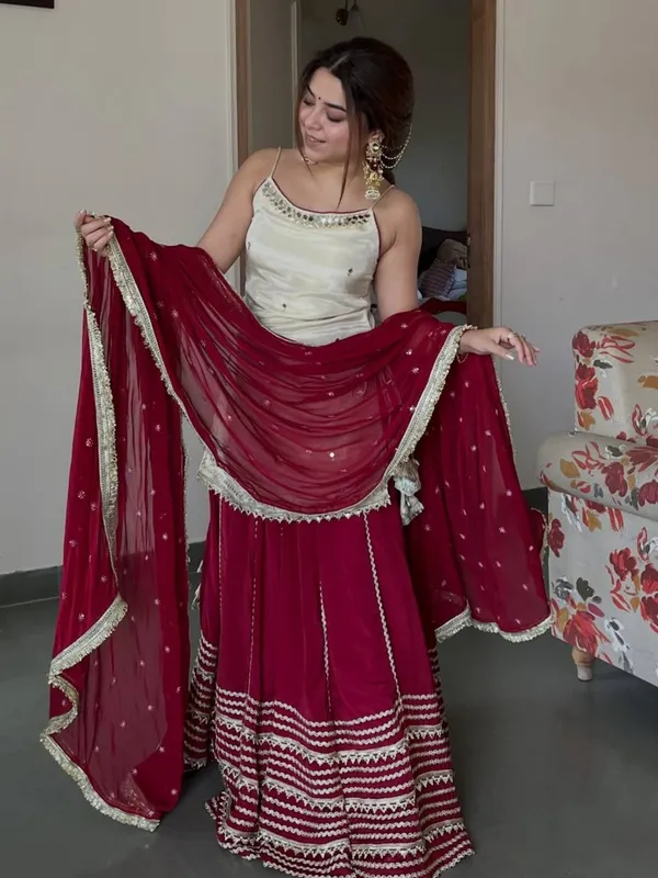 Maroon_Georgette_Embellished_Sharara_Set_For_Women